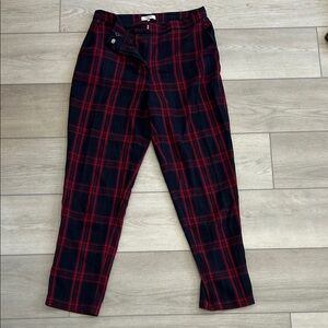FRNCH Men's Chinos - Red and Black Plaid